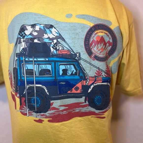 Columbia Men's Yellow Tee - Picture 3 of 9